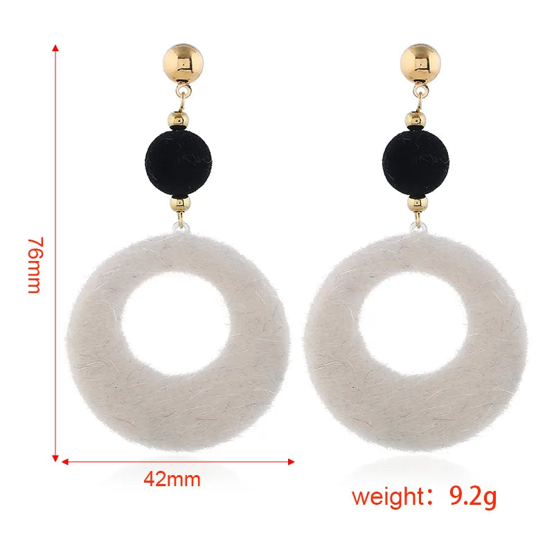 1 Pair Elegant Streetwear Round Leopard Alloy Gold Plated Drop Earrings