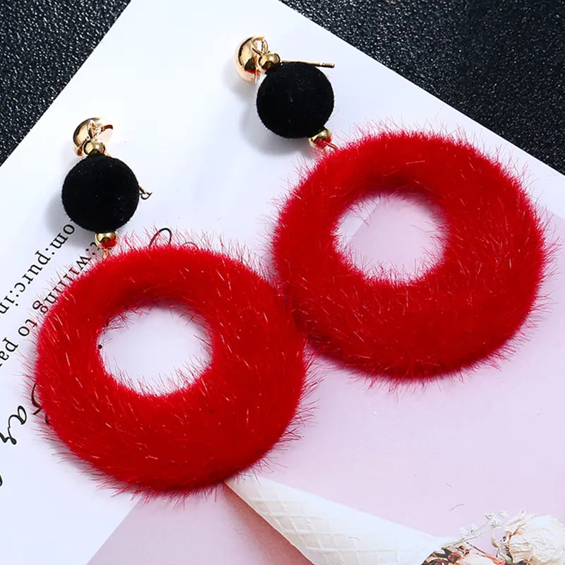 1 Pair Elegant Streetwear Round Leopard Alloy Gold Plated Drop Earrings