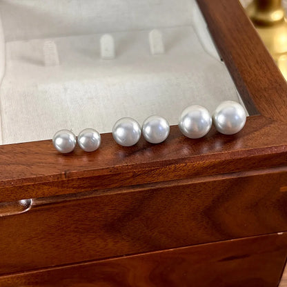 1 Pair Elegant Streetwear Solid Color Imitation Pearl Ear Studs