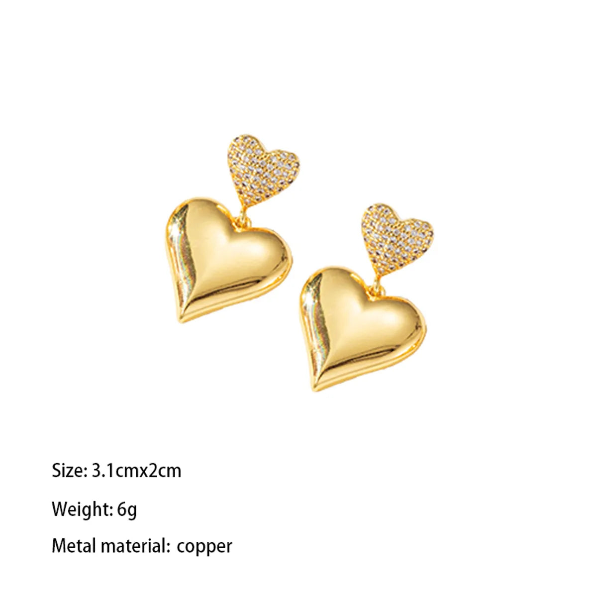 1 Pair Elegant Streetwear U Shape Irregular Round Plating Copper Brass 18K Gold Plated Earrings Ear Studs