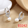 1 Pair Elegant Streetwear U Shape Round Inlay Copper Artificial Pearls Zircon Drop Earrings