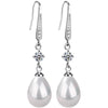 1 Pair Elegant Streetwear U Shape Round Inlay Copper Artificial Pearls Zircon Drop Earrings