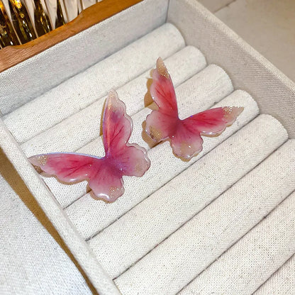 1 Pair Elegant Sweet Butterfly Alloy Ear Studs