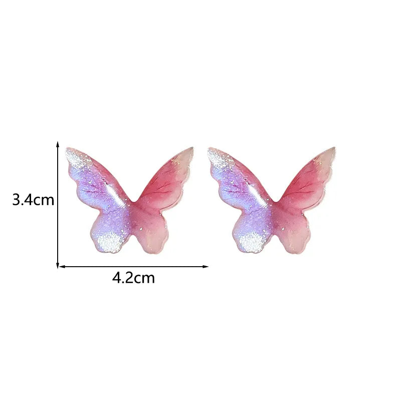 1 Pair Elegant Sweet Butterfly Alloy Ear Studs