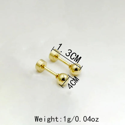 1 Pair Elegant Sweet Classic Style Flower Enamel Plating 304 Stainless Steel 14K Gold Plated Hoop Earrings Ear Studs