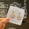 1 Pair Elegant Sweet Flower Alloy Drop Earrings