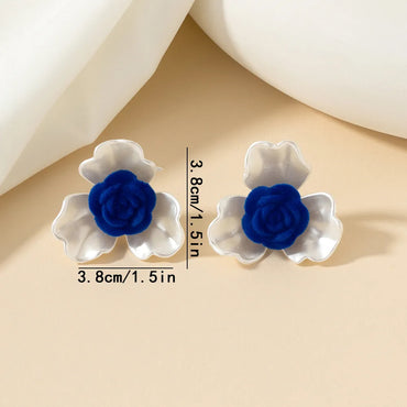 1 Pair Elegant Sweet Flower Arylic Ear Studs