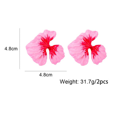 1 Pair Elegant Sweet Flower Enamel Alloy Ear Studs