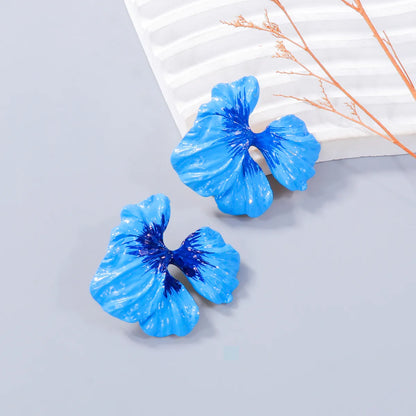 1 Pair Elegant Sweet Flower Enamel Alloy Ear Studs