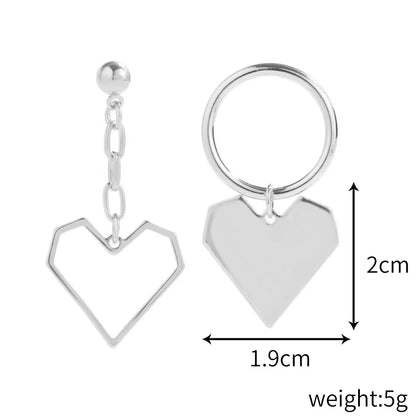 1 Pair Elegant Sweet Heart Shape Plating Imitation Pearl Drop Earrings