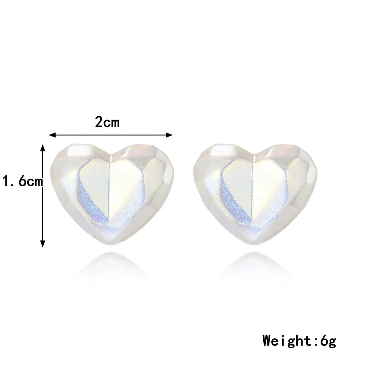 1 Pair Elegant Sweet Heart Shape Plating Imitation Pearl Drop Earrings