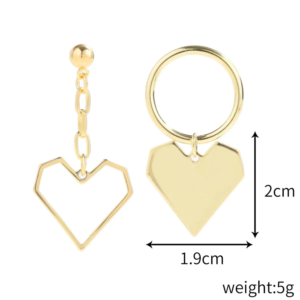 1 Pair Elegant Sweet Heart Shape Plating Imitation Pearl Drop Earrings