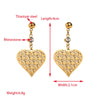 1 Pair Elegant Sweet Round Heart Shape Butterfly Inlay 304 Stainless Steel Rhinestones 18K Gold Plated Drop Earrings