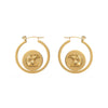 1 Pair Elegant Sweet Round Heart Shape Butterfly Inlay 304 Stainless Steel Rhinestones 18K Gold Plated Drop Earrings