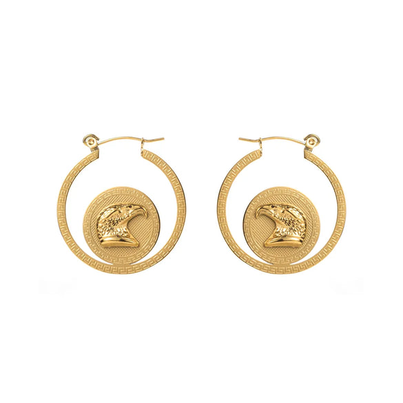 1 Pair Elegant Sweet Round Heart Shape Butterfly Inlay 304 Stainless Steel Rhinestones 18K Gold Plated Drop Earrings