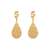 1 Pair Elegant Sweet Round Heart Shape Butterfly Inlay 304 Stainless Steel Rhinestones 18K Gold Plated Drop Earrings