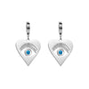 1 Pair Elegant Sweet Round Heart Shape Butterfly Inlay 304 Stainless Steel Rhinestones 18K Gold Plated Drop Earrings
