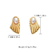 1 Pair Elegant Sweet Shield Plating Inlay 304 Stainless Steel Pearl Gold Plated Ear Studs