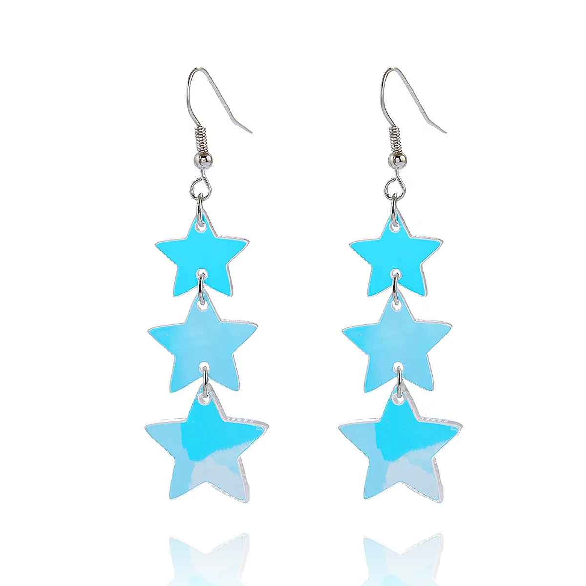 1 Pair Elegant Sweet Star Arylic Drop Earrings