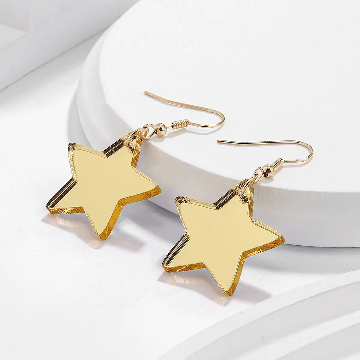 1 Pair Elegant Sweet Star Arylic Drop Earrings