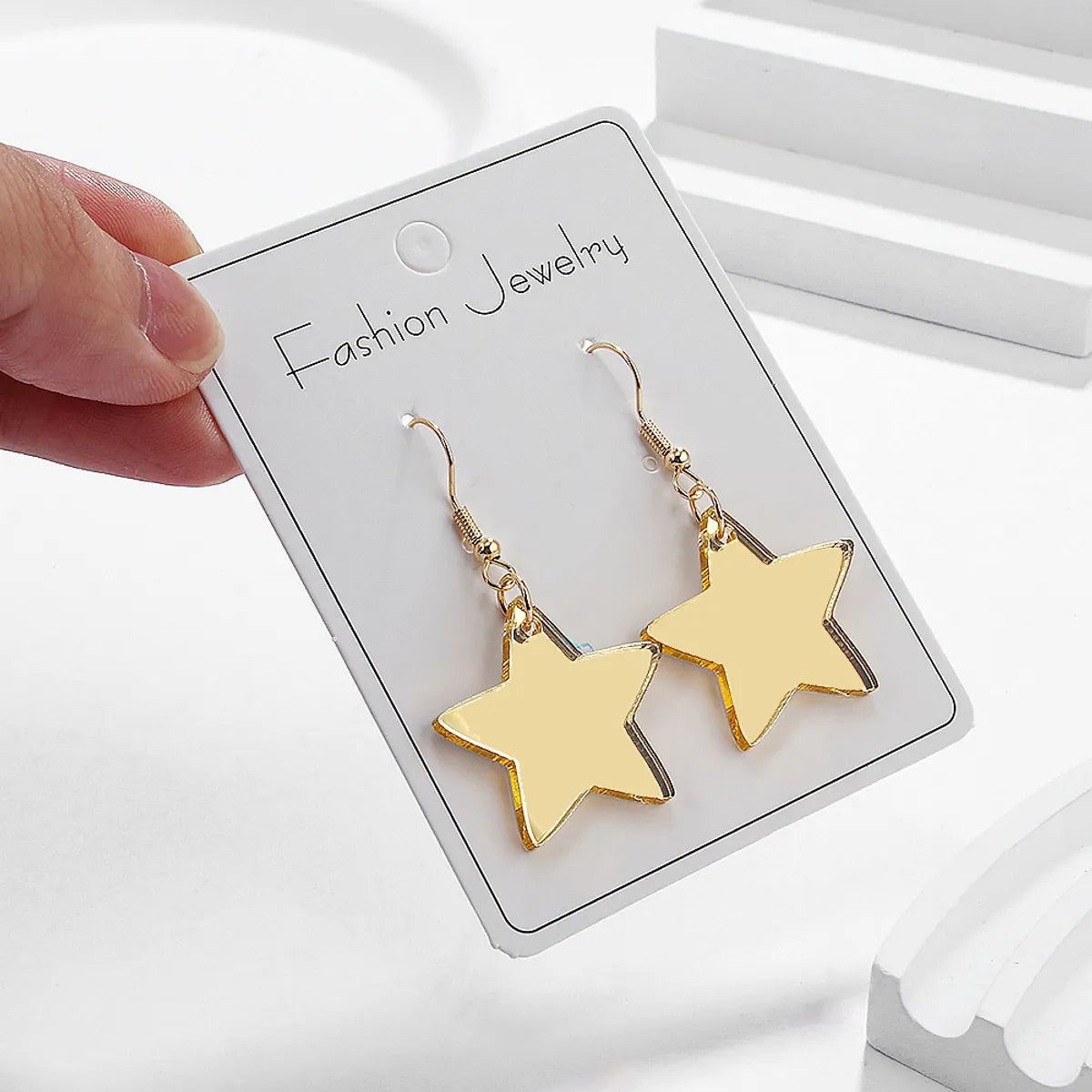 1 Pair Elegant Sweet Star Arylic Drop Earrings