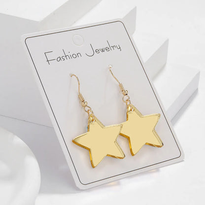 1 Pair Elegant Sweet Star Arylic Drop Earrings