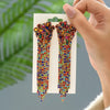 1 Pair Elegant Tassel Butterfly Tassel Inlay Alloy Glass Drop Earrings