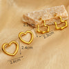 1 Pair Elegant Vacation Irregular Heart Shape Polishing Plating 304 Stainless Steel 18K Gold Plated Ear Studs