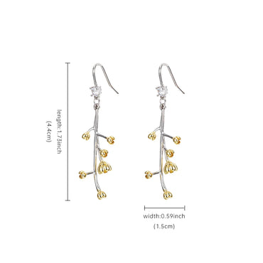 1 Pair Elegant Vacation Solid Color Inlay Copper Zircon Drop Earrings