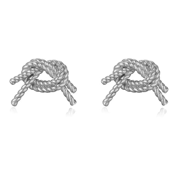 1 Pair Elegant Vintage Style Classic Style Heart Shape Alkaline Junction Knot Plating Inlay Copper Zircon 18K Gold Plated Ear Studs