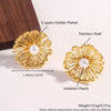 1 Pair Elegant Vintage Style Flower Plating Inlay 304 Stainless Steel Imitation Pearl 18K Gold Plated Gold Plated Earrings Ear Studs