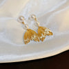 1 Pair Elegant Vintage Style Moon Flower Bow Knot Plating Alloy Drop Earrings