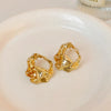 1 Pair Elegant Vintage Style Moon Flower Bow Knot Plating Alloy Drop Earrings