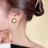 1 Pair Elegant Vintage Style Simple Style Round Plating Inlay Alloy Artificial Pearls Gold Plated Ear Studs