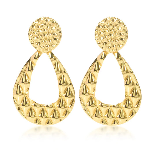 1 Pair Elegant Water Droplets Alloy Earrings