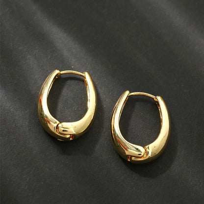 1 Pair Elegant Wedding Romantic U Shape Handmade Alloy K Gold Plated Earrings