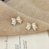 1 Pair Elegant Wedding Sweet Bow Knot Plating Bowknot Alloy