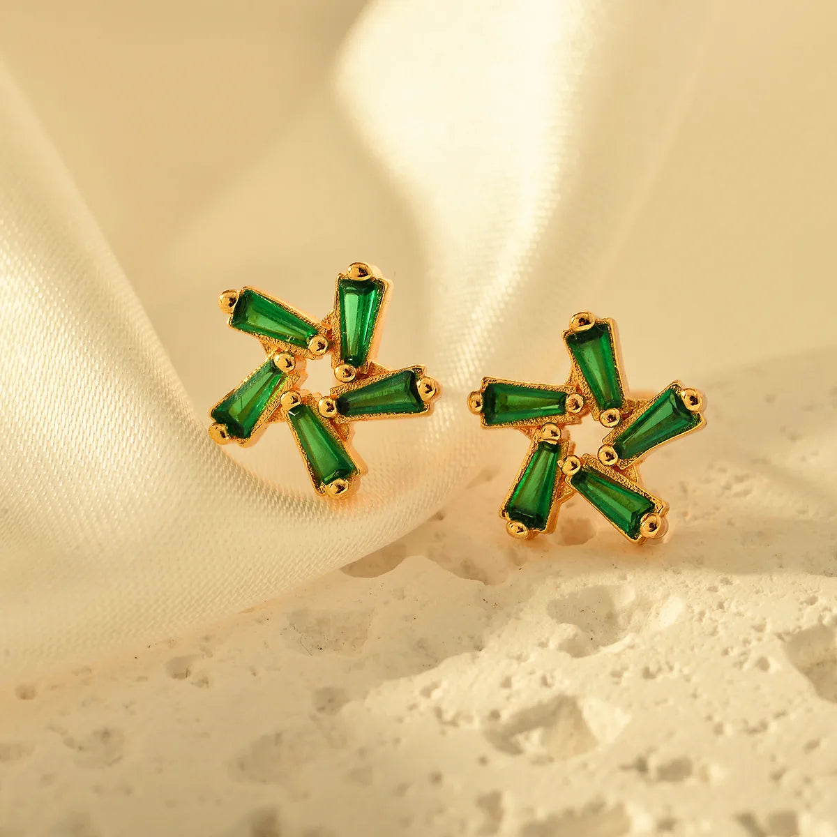 1 Pair Elegant Windmill Alloy Ear Studs