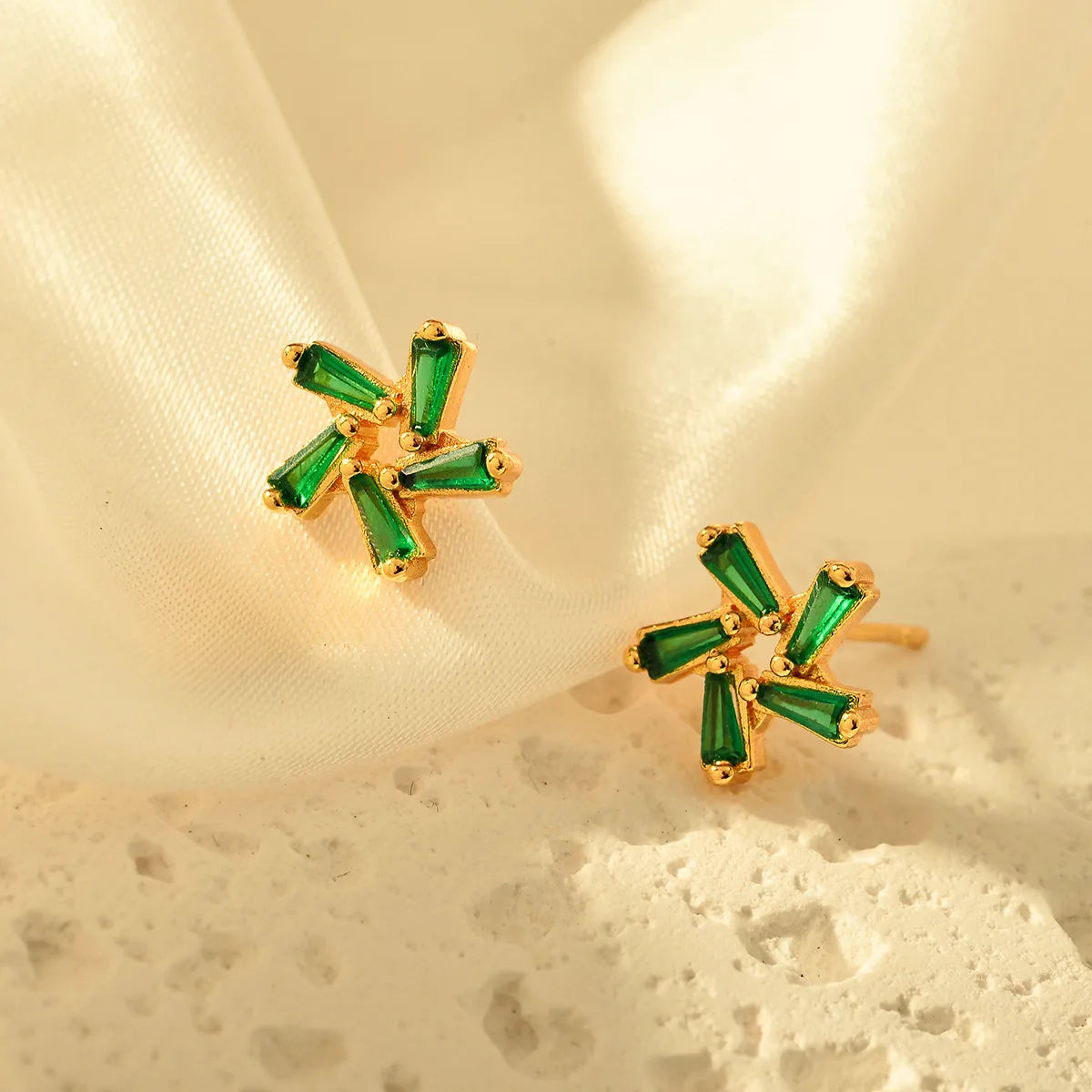 1 Pair Elegant Windmill Alloy Ear Studs