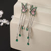 1 Pair Elegant Xuping Modern Style Butterfly Tassel Inlay Alloy Copper Alloy Artificial Gemstones White Gold Plated Drop Earrings