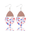 1 Pair Ethnic Style Bohemian Star Stripe Arylic Wood Drop Earrings