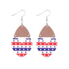 1 Pair Ethnic Style Bohemian Star Stripe Arylic Wood Drop Earrings