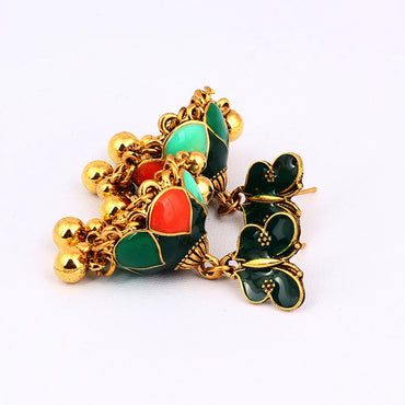 1 Pair Ethnic Style Butterfly Bell Alloy Drop Earrings