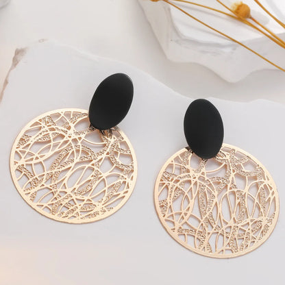 1 Pair Ethnic Style Geometric Plating Alloy Drop Earrings