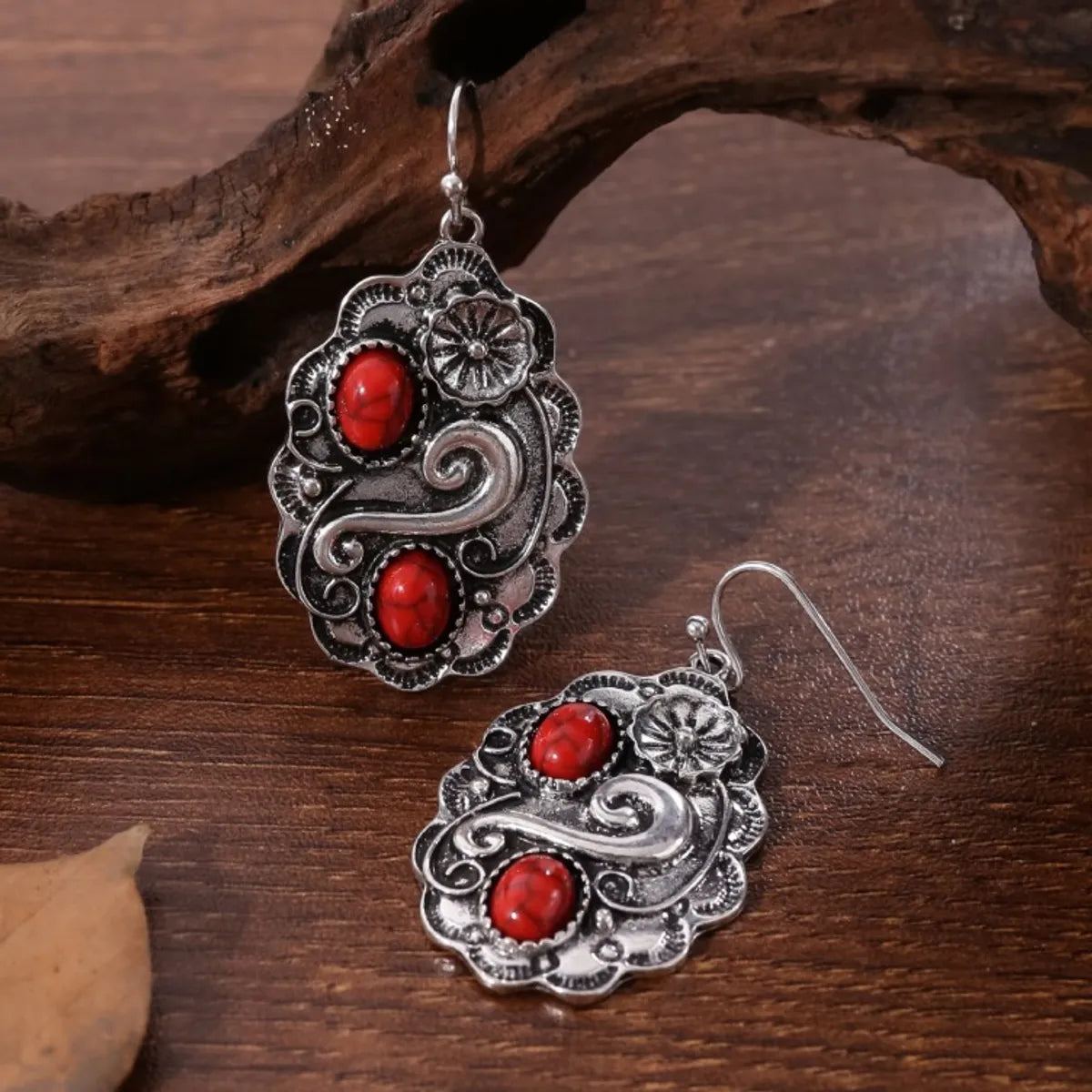 1 Pair Ethnic Style Geometric Plating Alloy Drop Earrings