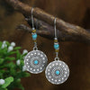 1 Pair Ethnic Style Geometric Plating Alloy Turquoise Drop Earrings