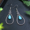 1 Pair Ethnic Style Geometric Plating Alloy Turquoise Drop Earrings