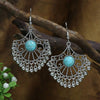 1 Pair Ethnic Style Geometric Plating Alloy Turquoise Drop Earrings