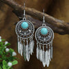 1 Pair Ethnic Style Geometric Plating Alloy Turquoise Drop Earrings