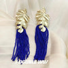 1 Pair Ethnic Style Leaf Beaded Braid Alloy Earrings